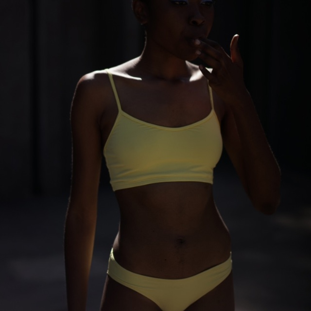 Nu Swim Liza top small banana yellow